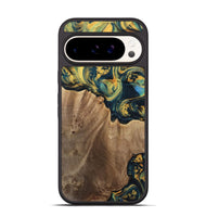 Pixel 9 Pro Wood Phone Case - Anders (Teal & Gold, 741493)