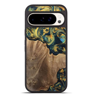 Pixel 9 Pro XL Wood Phone Case - Anders (Teal & Gold, 741493)