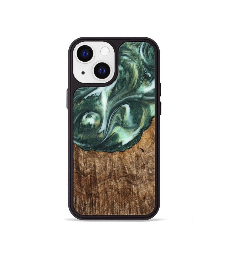 iPhone 13 mini Wood Phone Case - Rogers (Green, 741494)