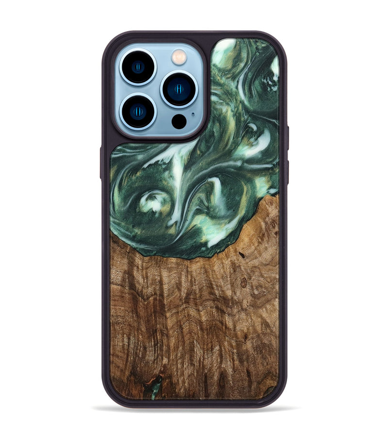 iPhone 14 Pro Max Wood Phone Case - Rogers (Green, 741494)