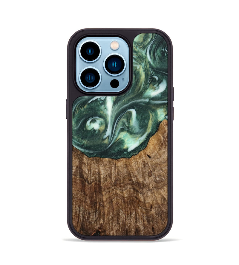 iPhone 14 Pro Wood Phone Case - Rogers (Green, 741494)