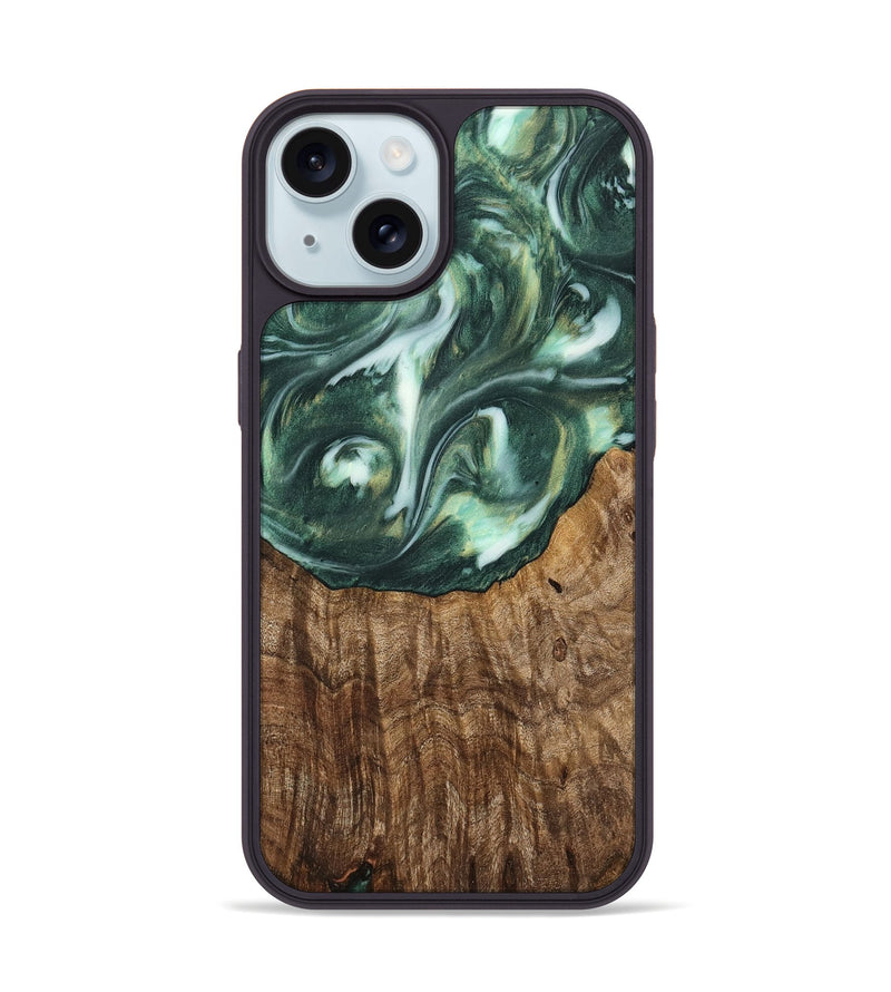 iPhone 15 Wood Phone Case - Rogers (Green, 741494)