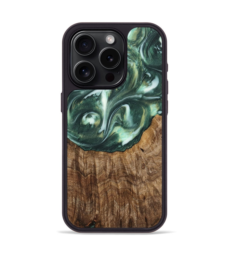 iPhone 15 Pro Wood Phone Case - Rogers (Green, 741494)