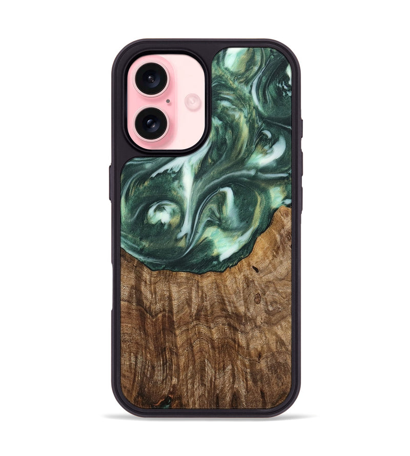 iPhone 16 Wood Phone Case - Rogers (Green, 741494)