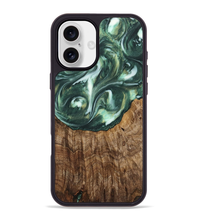 iPhone 16 Plus Wood Phone Case - Rogers (Green, 741494)