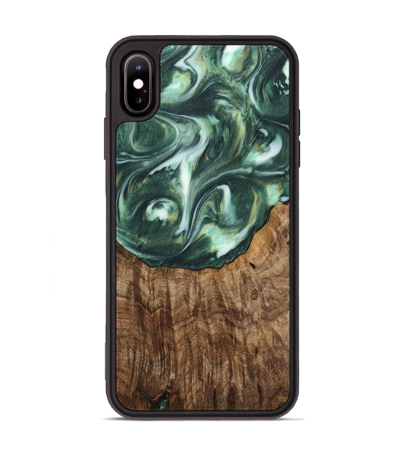 iPhone Xs Max Wood Phone Case - Rogers (Green, 741494)