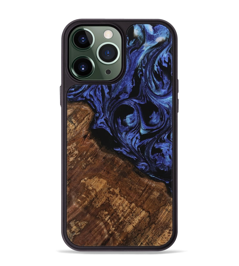 iPhone 13 Pro Max Wood Phone Case - Jakob (Blue, 741497)