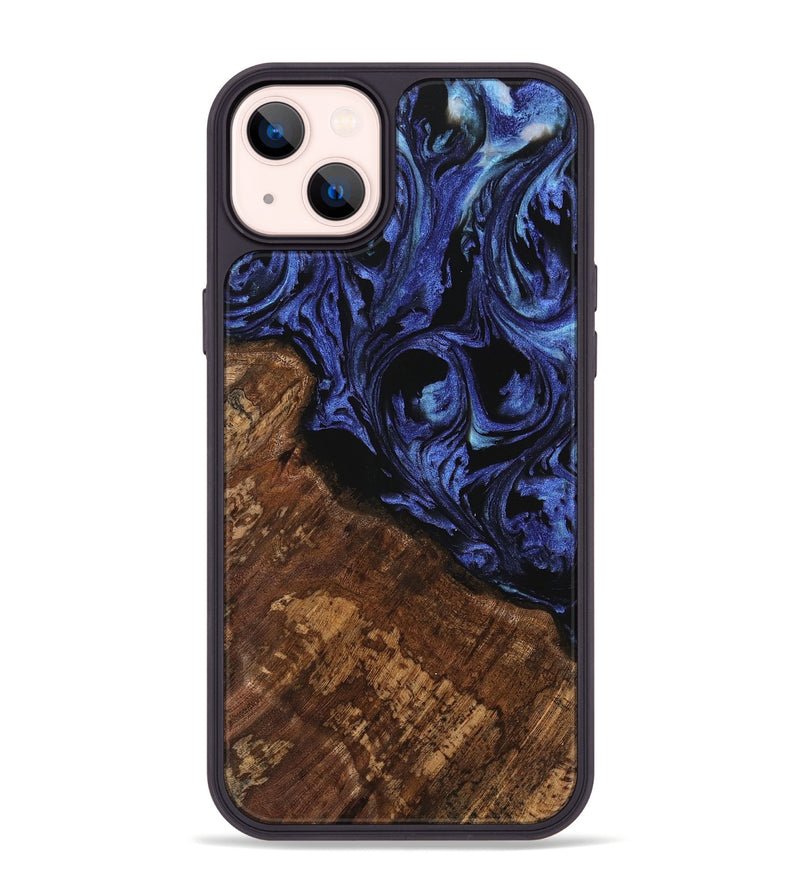 iPhone 14 Plus Wood Phone Case - Jakob (Blue, 741497)