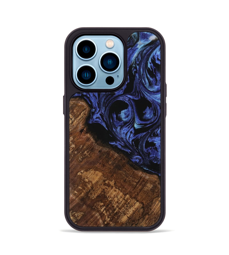 iPhone 14 Pro Wood Phone Case - Jakob (Blue, 741497)