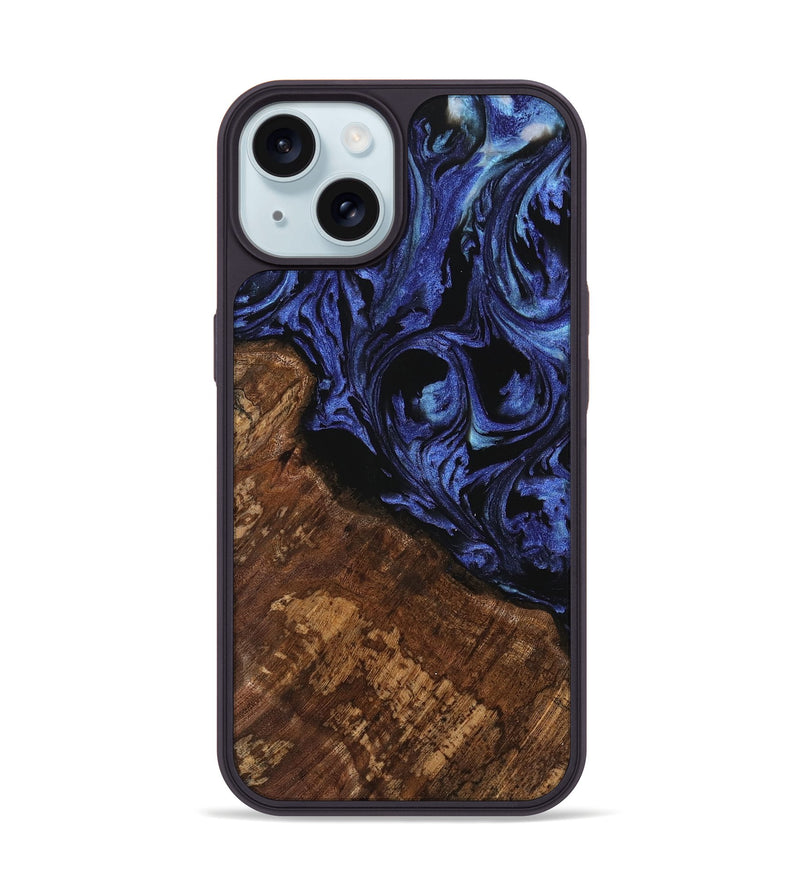 iPhone 15 Wood Phone Case - Jakob (Blue, 741497)