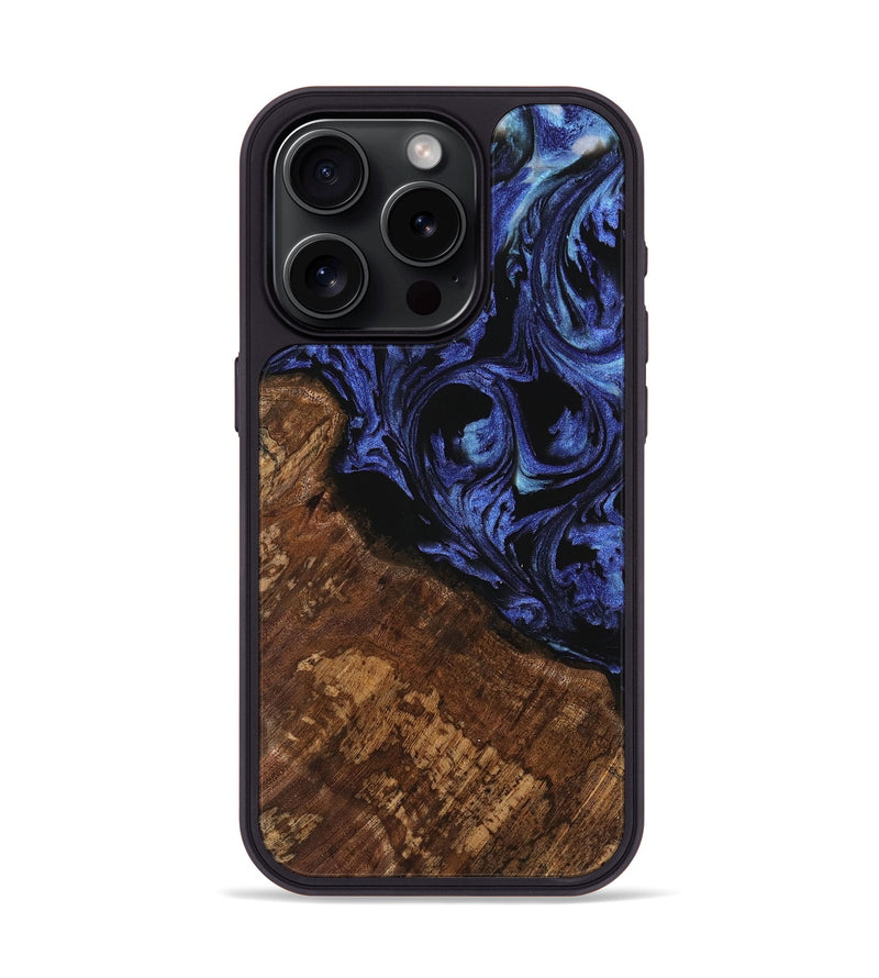 iPhone 15 Pro Wood Phone Case - Jakob (Blue, 741497)