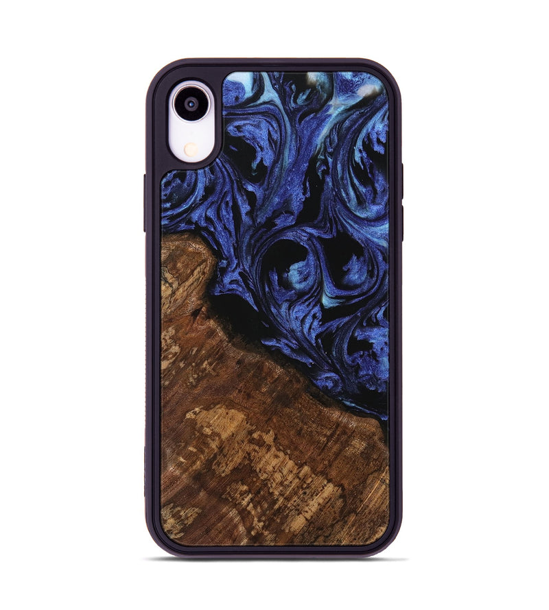 iPhone Xr Wood Phone Case - Jakob (Blue, 741497)