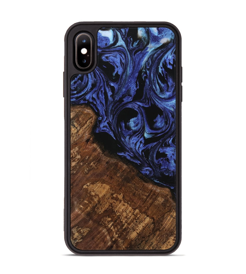 iPhone Xs Max Wood Phone Case - Jakob (Blue, 741497)