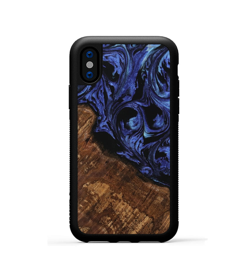 iPhone Xs Wood Phone Case - Jakob (Blue, 741497)