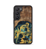 Galaxy S23 Wood Phone Case - Dulci (Teal & Gold, 741501)