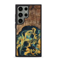 Galaxy S24 Ultra Wood Phone Case - Dulci (Teal & Gold, 741501)