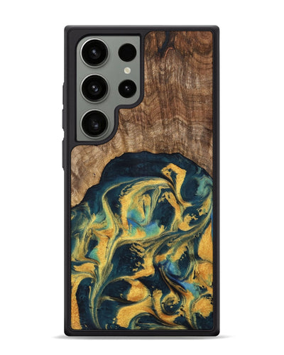 Galaxy S24 Ultra Wood Phone Case - Dulci (Teal & Gold, 741501)