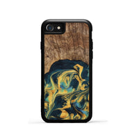 iPhone SE Wood Phone Case - Dulci (Teal & Gold, 741501)