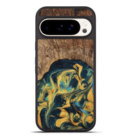 Pixel 9 Pro XL Wood Phone Case - Dulci (Teal & Gold, 741501)