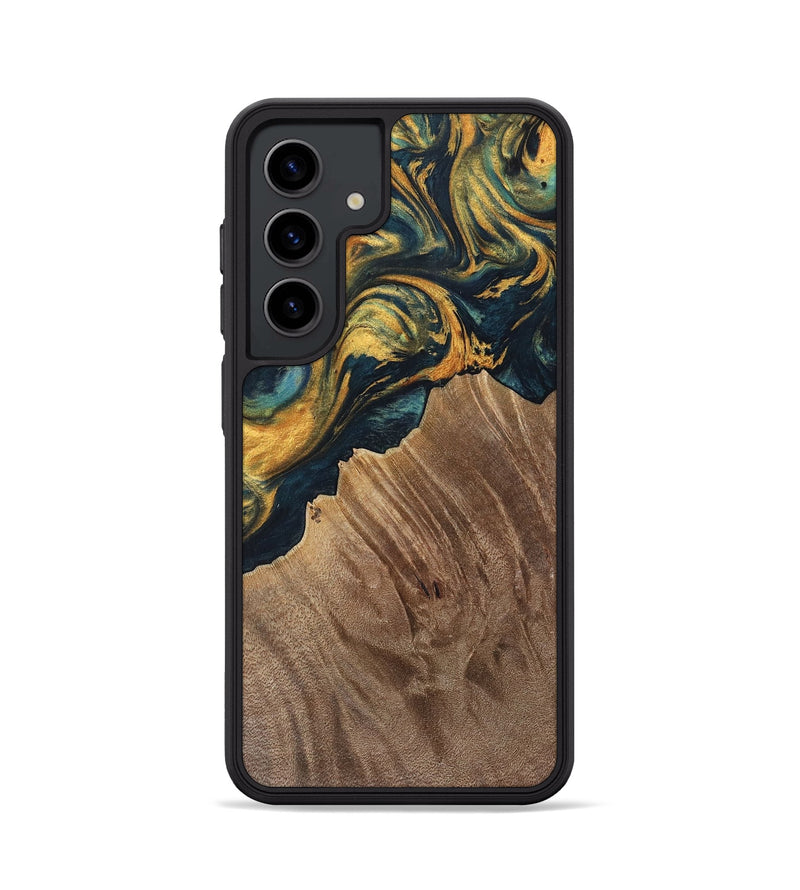 Galaxy S24 Wood Phone Case - Sylvain (Teal & Gold, 741502)