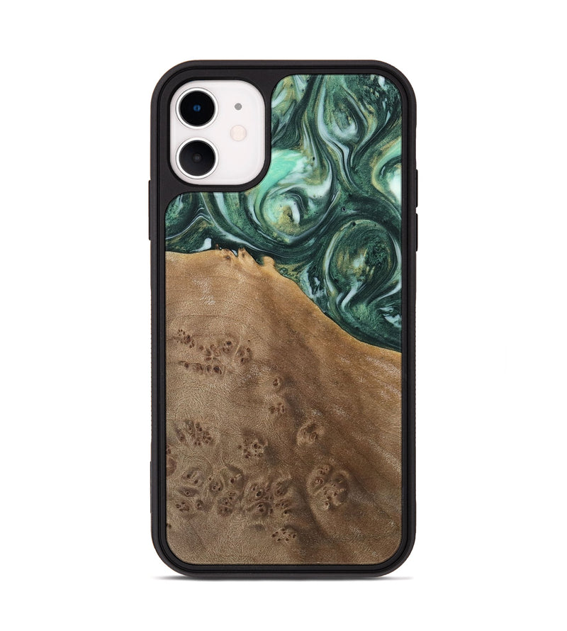 iPhone 11 Wood Phone Case - Cathern (Green, 741514)