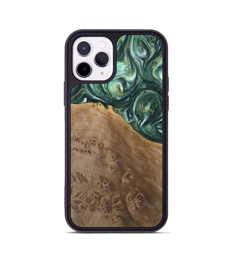 iPhone 11 Pro Wood Phone Case - Cathern (Green, 741514)