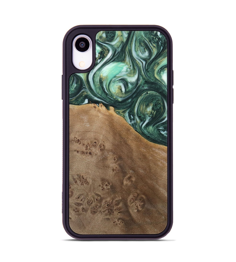 iPhone Xr Wood Phone Case - Cathern (Green, 741514)