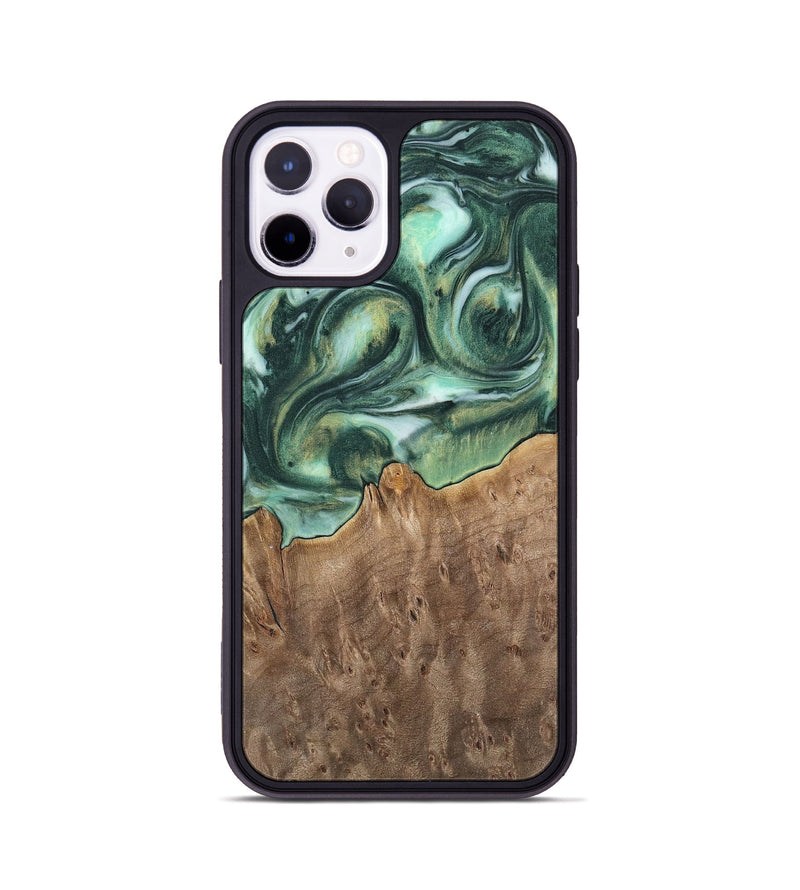 iPhone 11 Pro Wood Phone Case - Tina (Green, 741516)