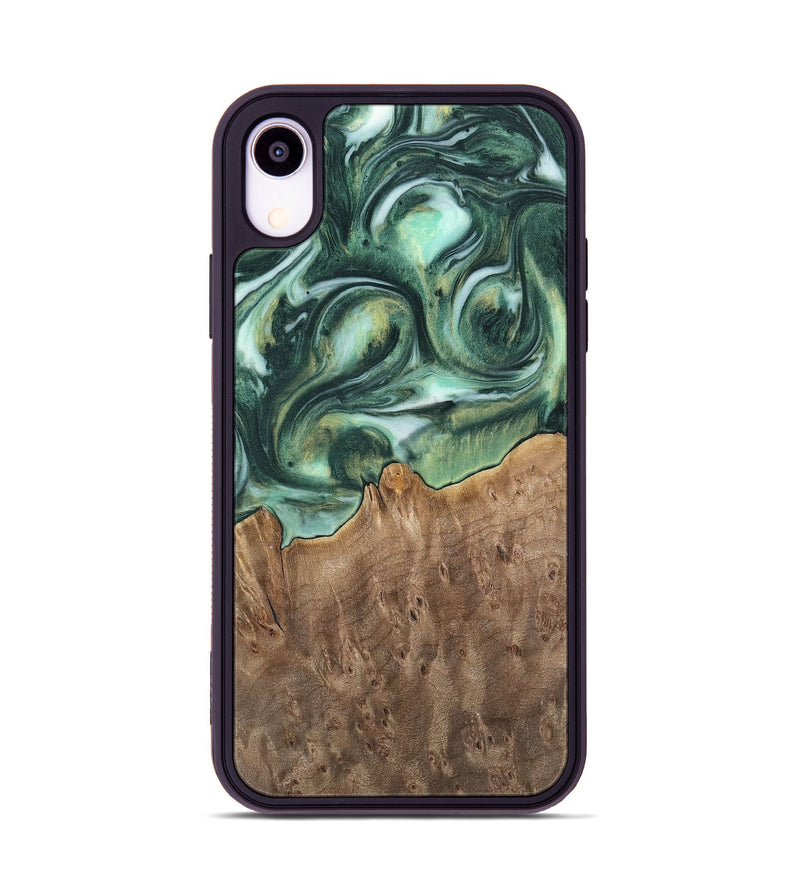 iPhone Xr Wood Phone Case - Tina (Green, 741516)