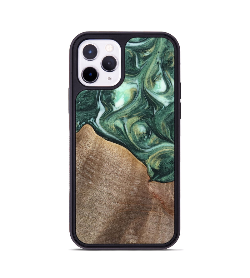 iPhone 11 Pro Wood Phone Case - Tian (Green, 741519)