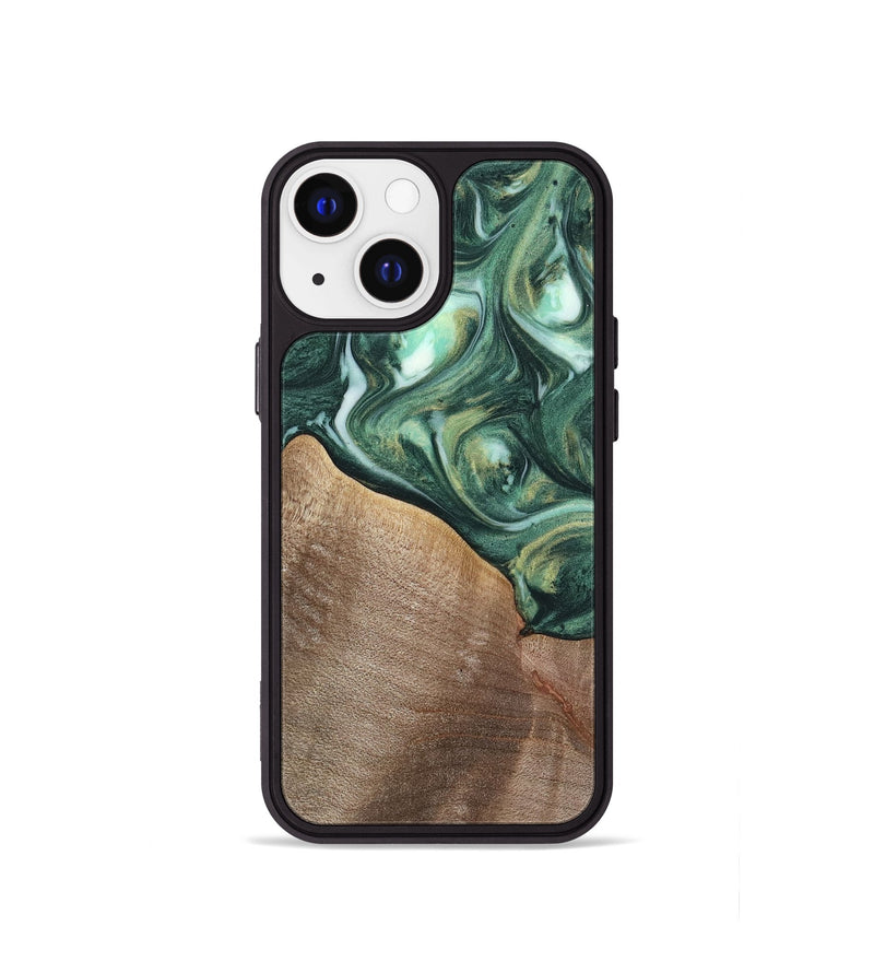 iPhone 13 mini Wood Phone Case - Tian (Green, 741519)