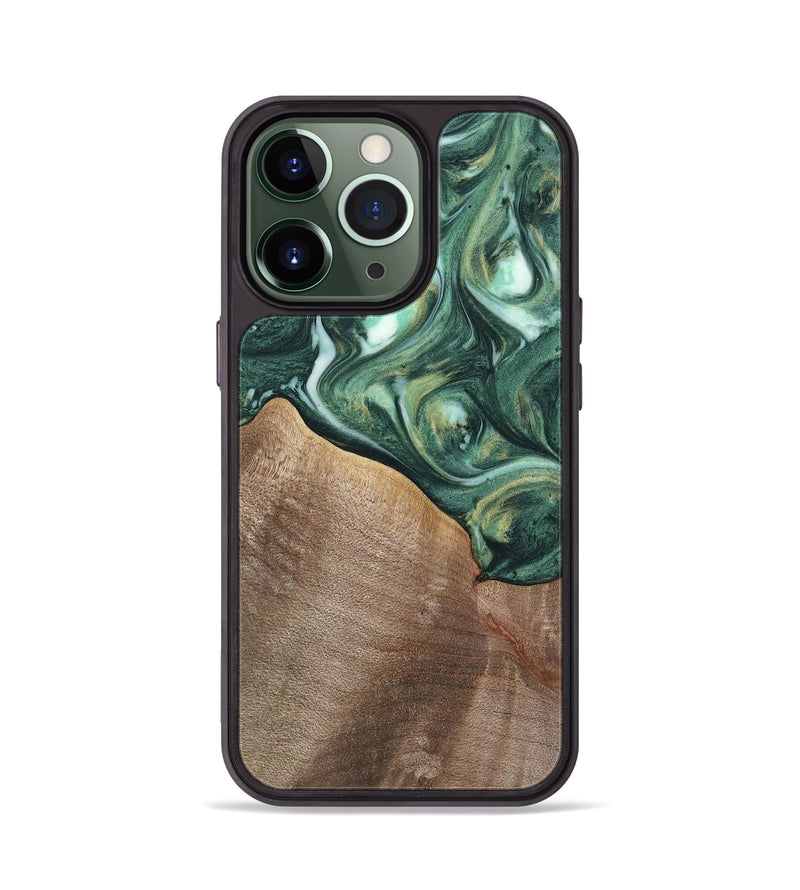 iPhone 13 Pro Wood Phone Case - Tian (Green, 741519)