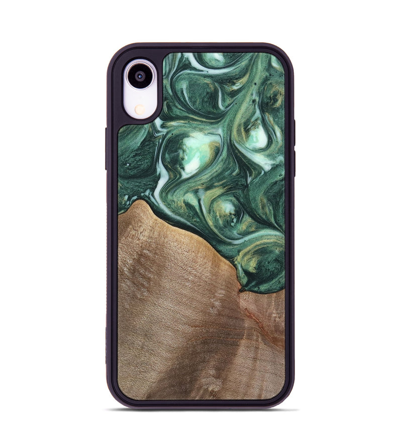 iPhone Xr Wood Phone Case - Tian (Green, 741519)