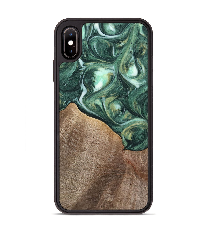 iPhone Xs Max Wood Phone Case - Tian (Green, 741519)