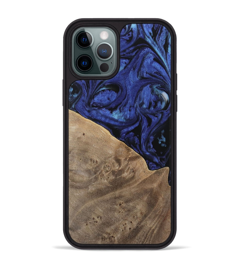 iPhone 12 Pro Max Wood Phone Case - Wanda (Blue, 741522)