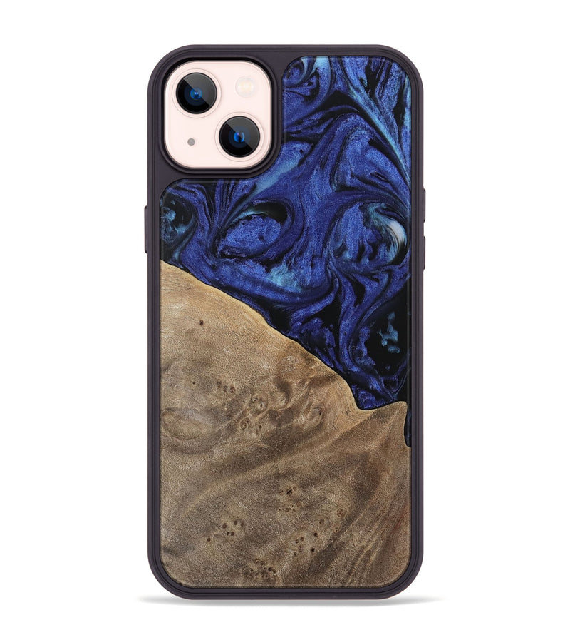 iPhone 14 Plus Wood Phone Case - Wanda (Blue, 741522)