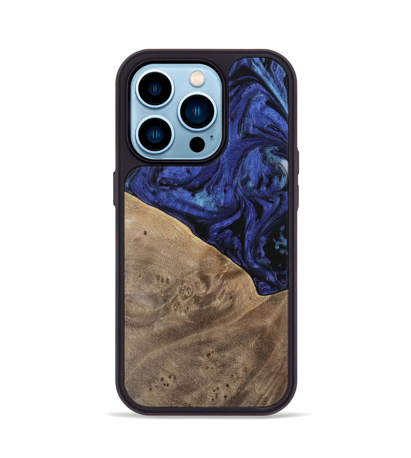 iPhone 14 Pro Wood Phone Case - Wanda (Blue, 741522)