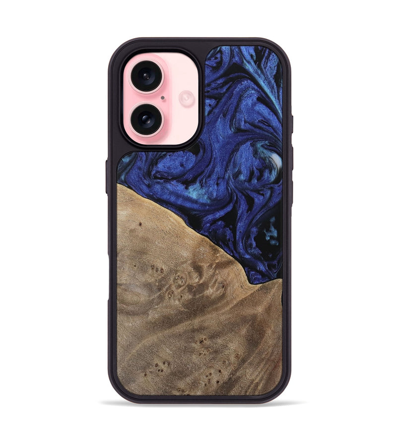 iPhone 16 Wood Phone Case - Wanda (Blue, 741522)