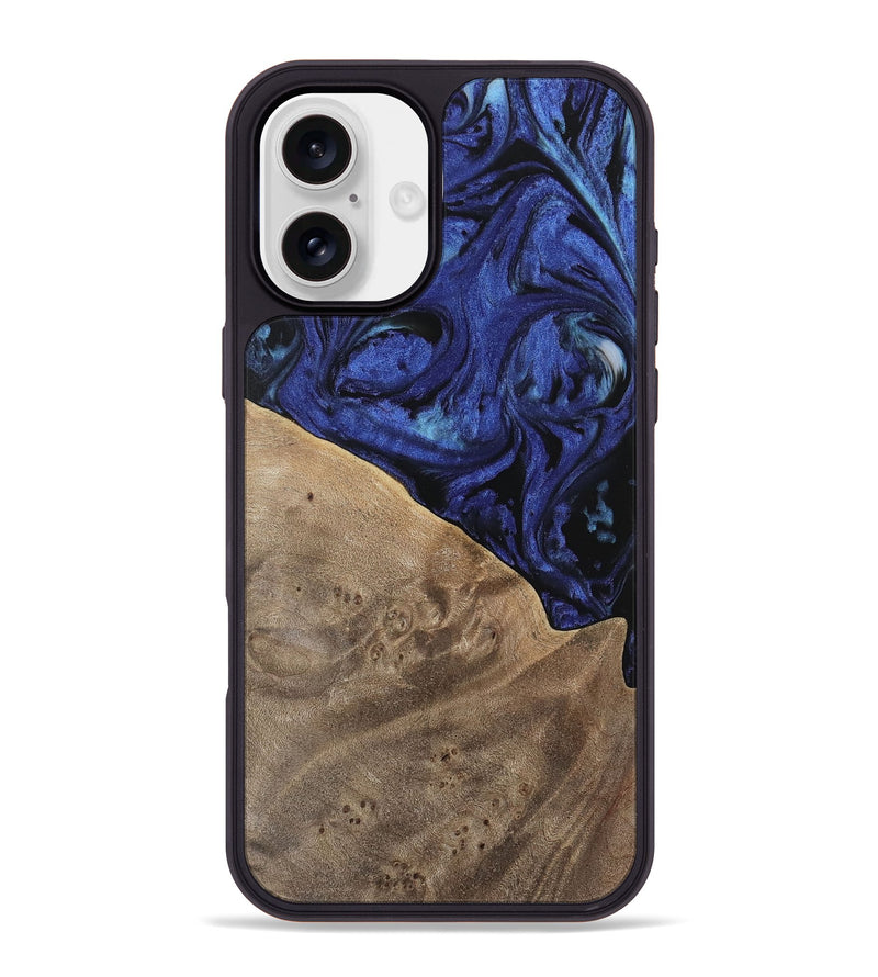 iPhone 16 Plus Wood Phone Case - Wanda (Blue, 741522)