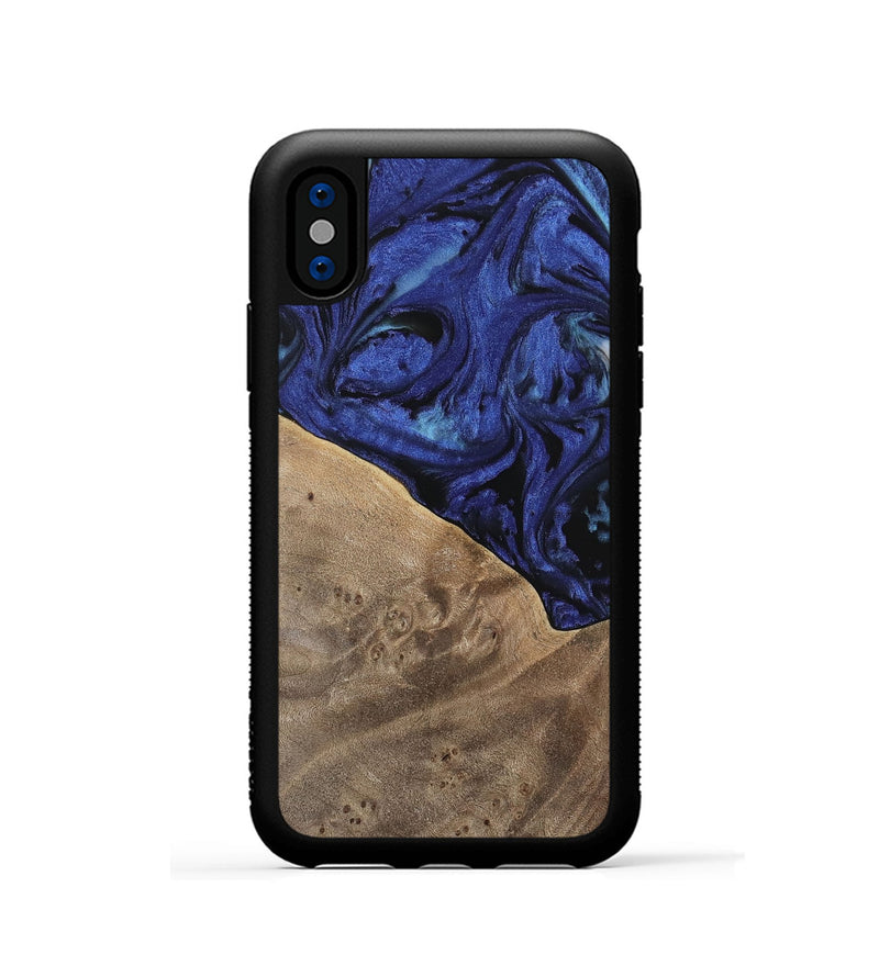 iPhone Xs Wood Phone Case - Wanda (Blue, 741522)