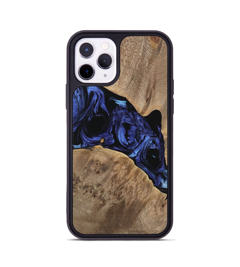 iPhone 11 Pro Wood Phone Case - Hesther (Blue, 741523)