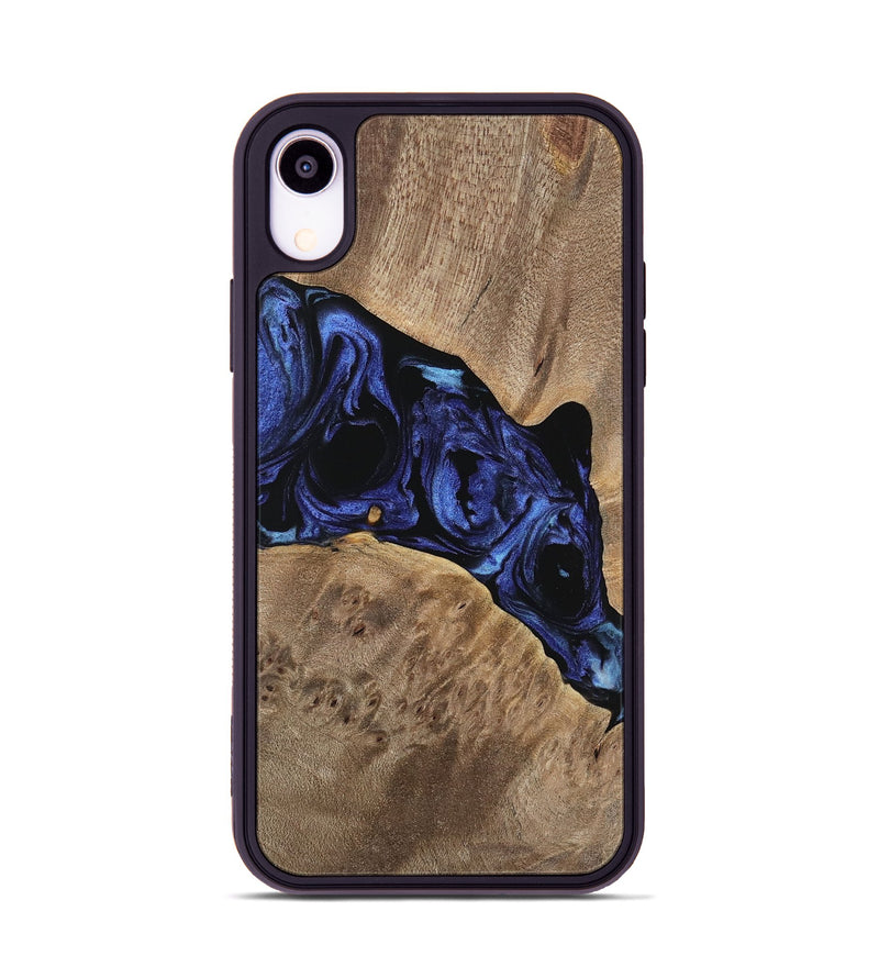 iPhone Xr Wood Phone Case - Hesther (Blue, 741523)