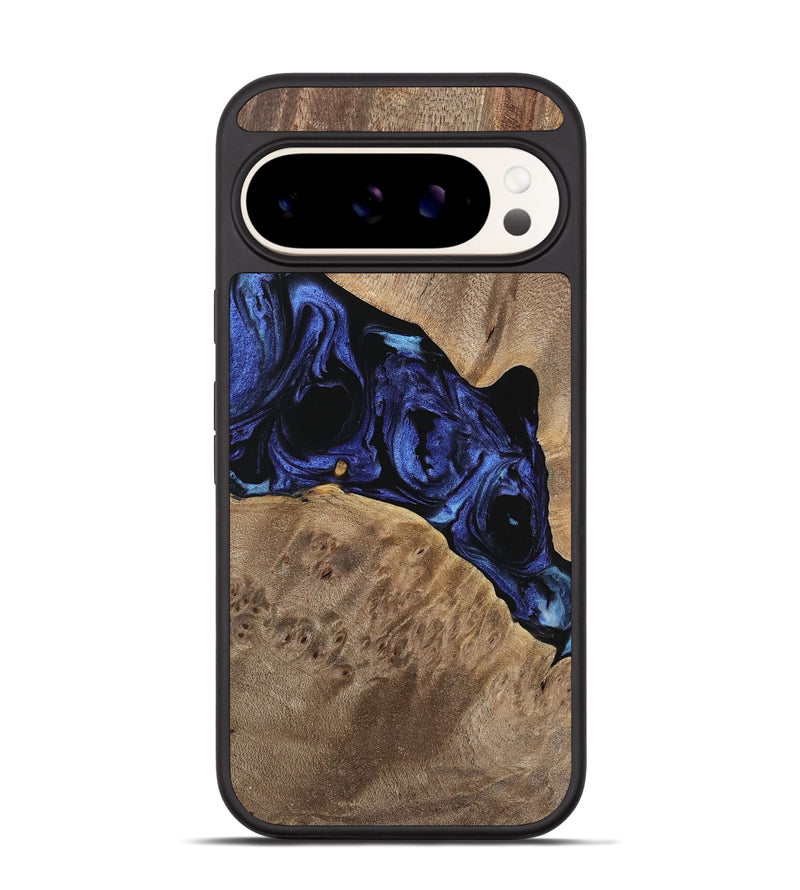 Pixel 9 Pro Wood Phone Case - Hesther (Blue, 741523)