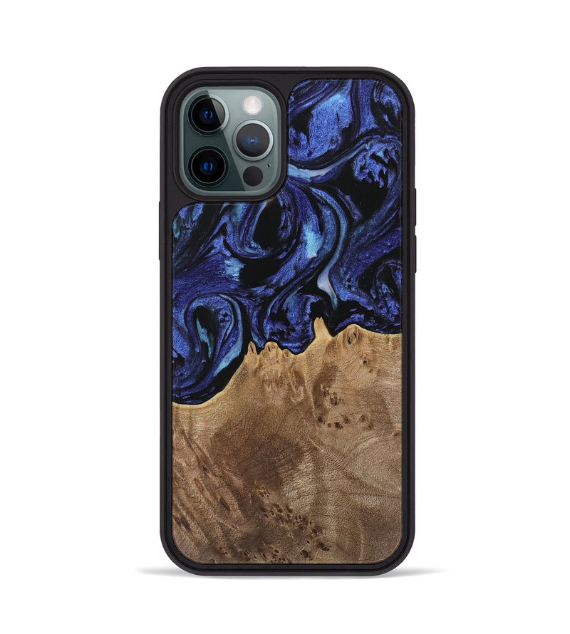 iPhone 12 Pro Wood Phone Case - Irma (Blue, 741524)