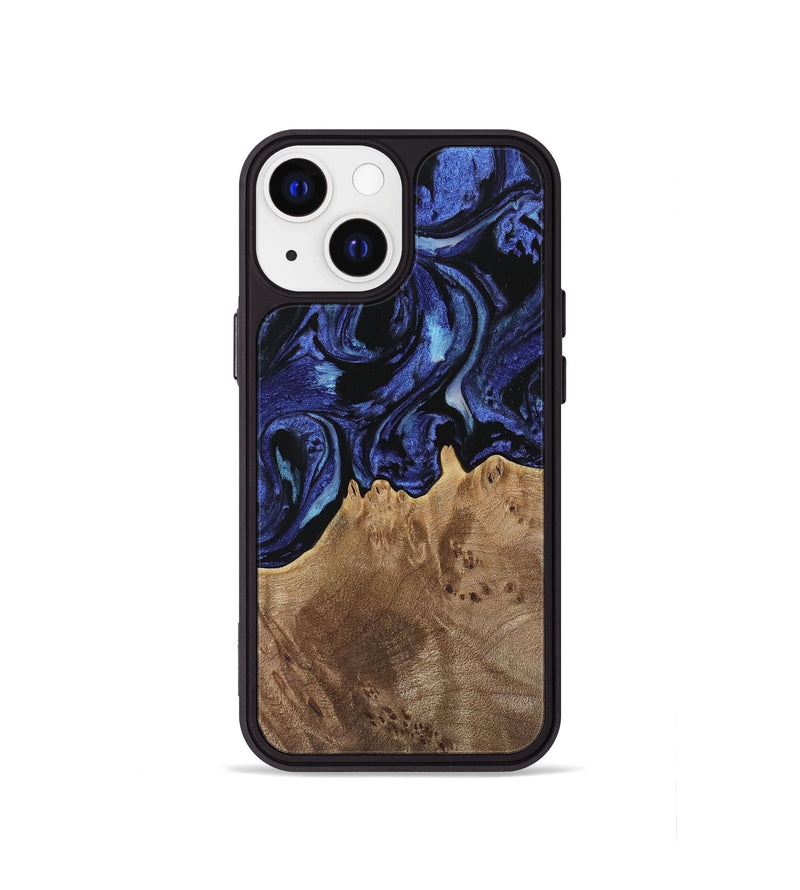 iPhone 13 mini Wood Phone Case - Irma (Blue, 741524)