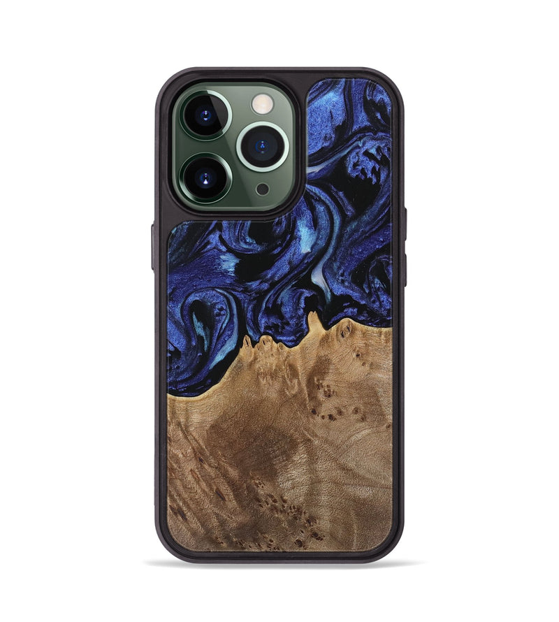 iPhone 13 Pro Wood Phone Case - Irma (Blue, 741524)