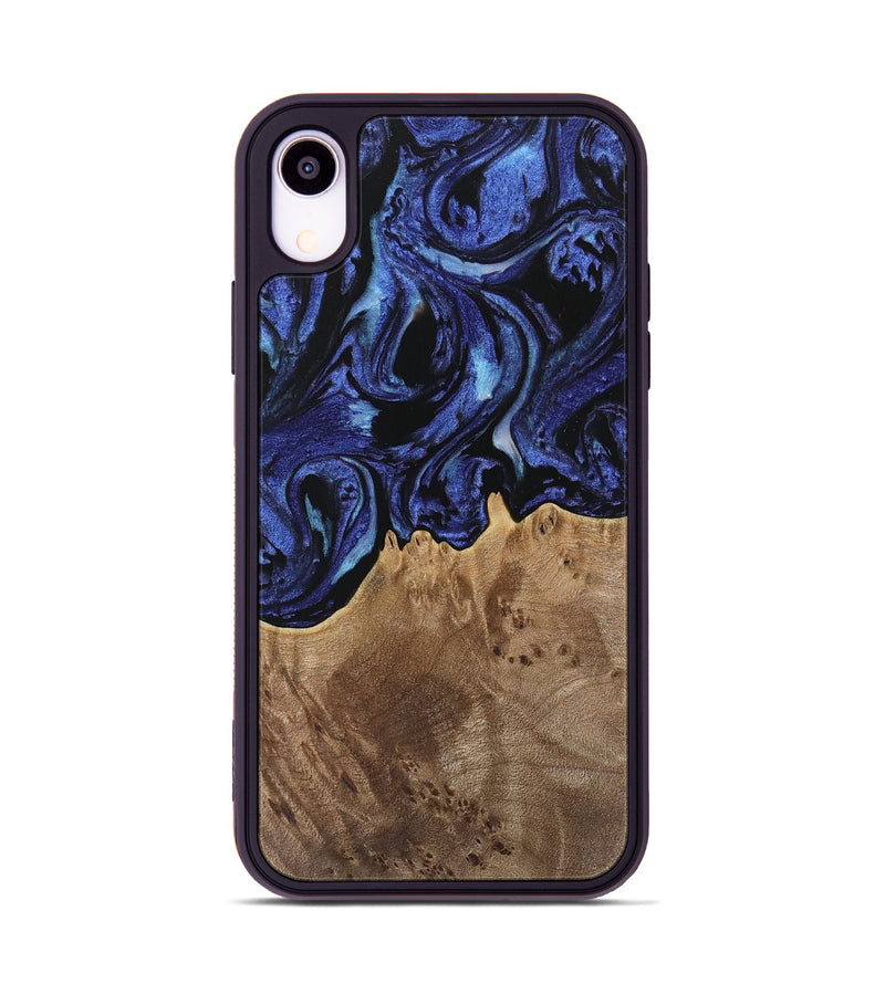 iPhone Xr Wood Phone Case - Irma (Blue, 741524)