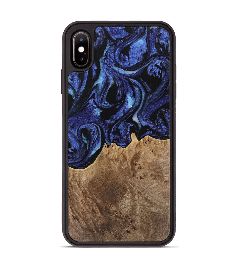 iPhone Xs Max Wood Phone Case - Irma (Blue, 741524)