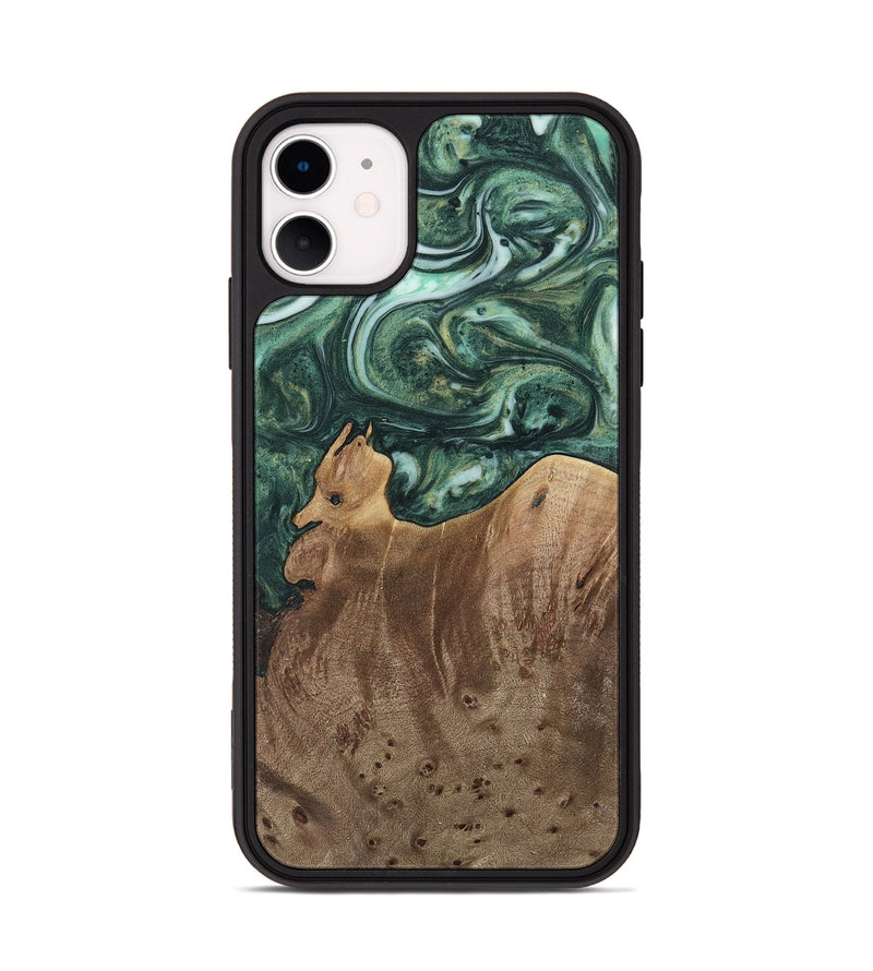 iPhone 11 Wood Phone Case - Donita (Green, 741546)