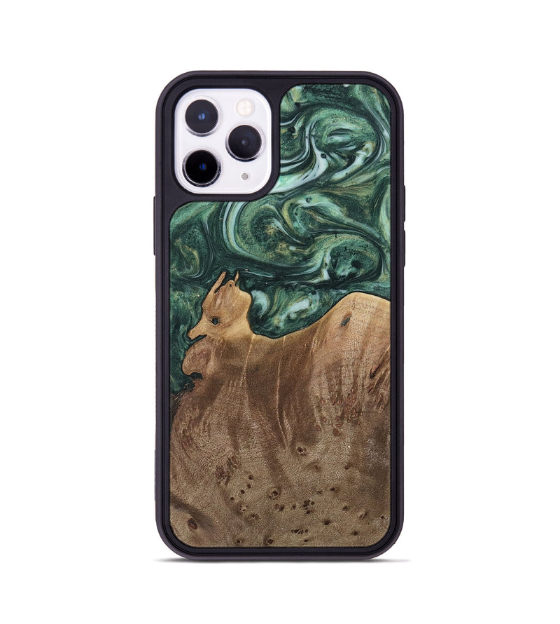 iPhone 11 Pro Wood Phone Case - Donita (Green, 741546)